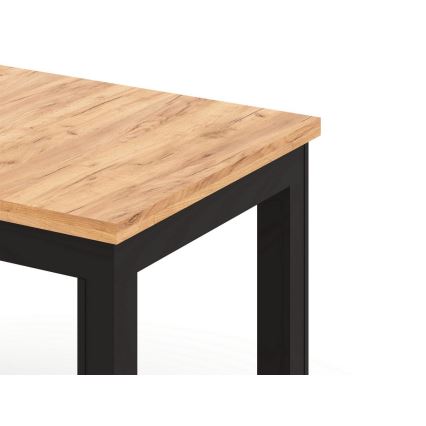 Paplašināms ēdamgalds DOO 120/160x75 cm craft ozols/melns