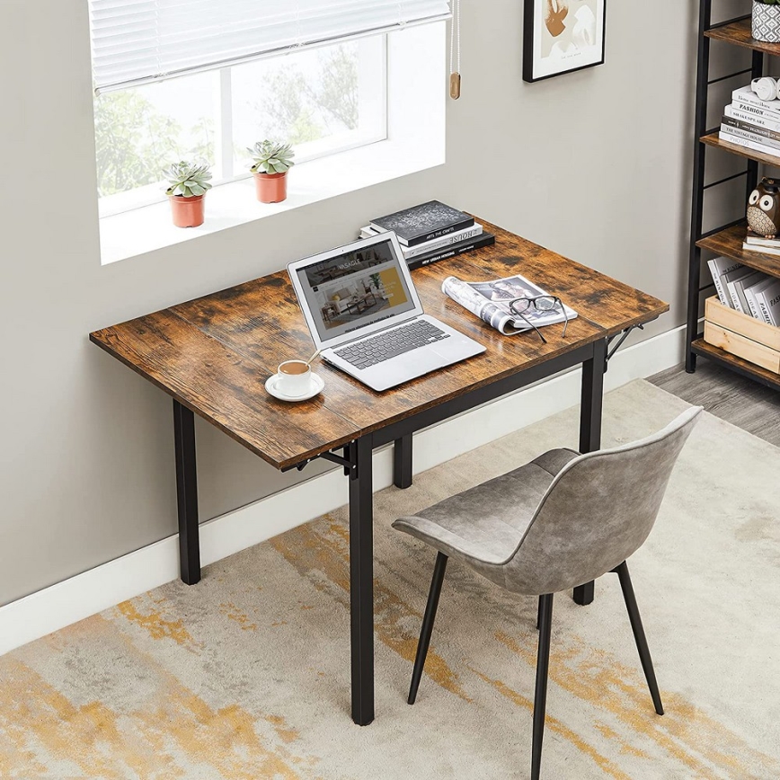 Paplašināms ēdamgalds ELDUR brūns/melns