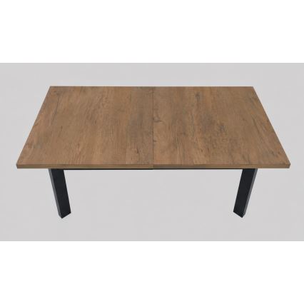 Paplašināms ēdamgalds KERNO 150/190x80 cm Lefkas ozols/melns