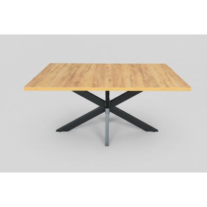 Paplašināms ēdamgalds SAMLE 150/190x80 cm ozols craft/melns