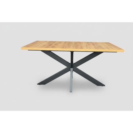 Paplašināms ēdamgalds SAMLE 150/190x80 cm ozols craft/melns