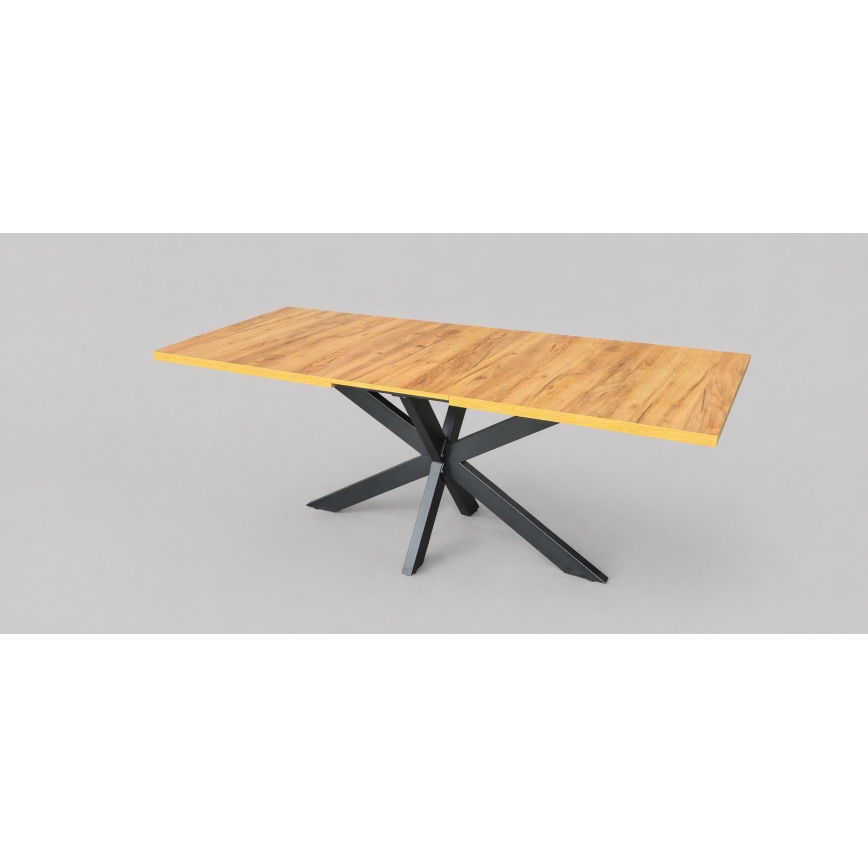 Paplašināms ēdamgalds SAMLE 150/190x80 cm ozols craft/melns