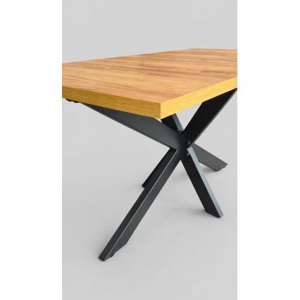 Paplašināms ēdamgalds SAMLE 150/190x80 cm ozols craft/melns
