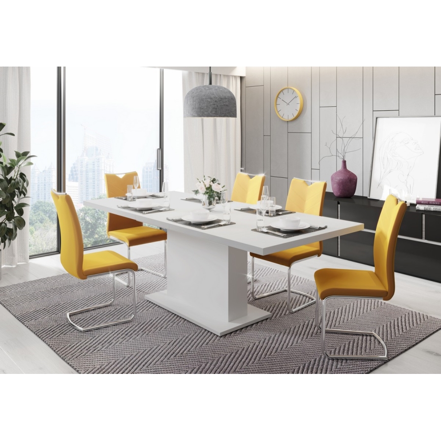 Paplašināms ēdamgalds STRAP 160/200 x 90 cm balts