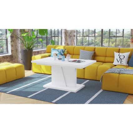 Paplašināms konferenču/ēdamistabas galds ar paceļamu galda virsmu NINO, balts