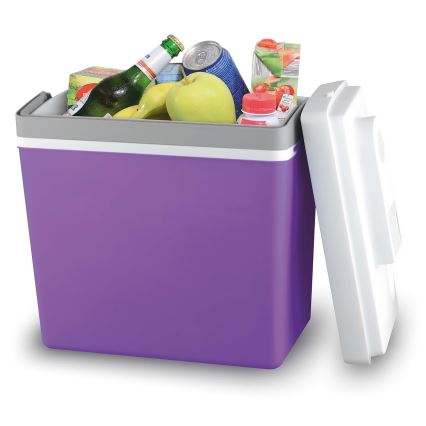 Pārnēsājama aukstuma kaste 23 l 55W/12V/230V violeta/balta