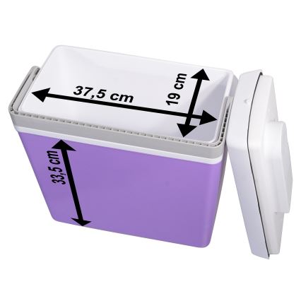 Pārnēsājama aukstuma kaste 23 l 55W/12V/230V violeta/balta