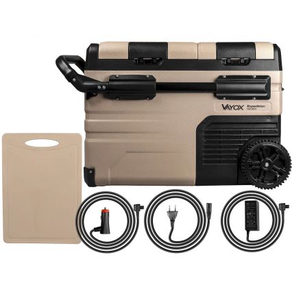 Pārnēsājama automašīnas ledusskapis ar LCD ekrānu 39 l 230V/12V/24V brūna