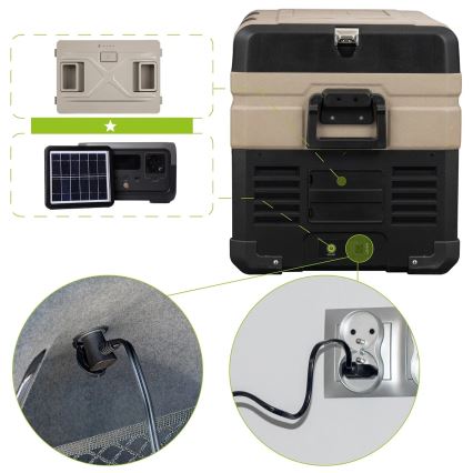 Pārnēsājama automašīnas ledusskapis ar LCD ekrānu 39 l 230V/12V/24V brūna