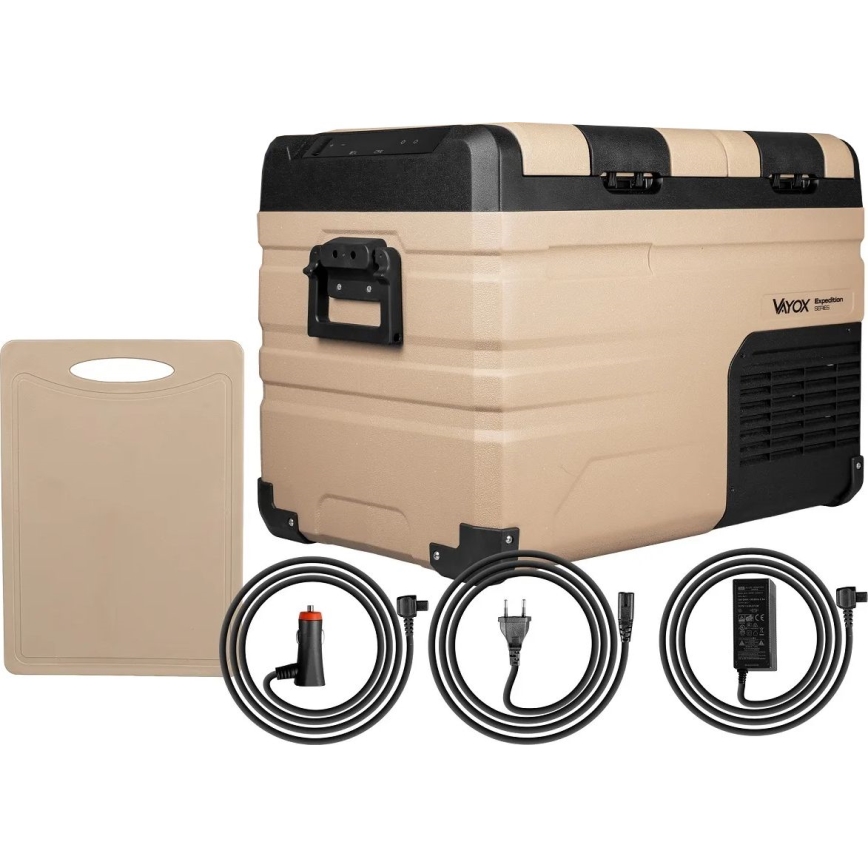 Pārnēsājama automašīnas ledusskapis ar LCD ekrānu 39 l 230V/12V/24V brūna