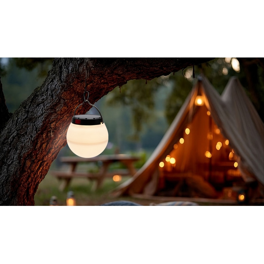 Pārnēsājama LED lampa ar regulējamu spilgtumu un saules uzlādi LUMINA ORB LED/5V 800 mAh