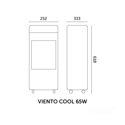 Pārnēsājams gaisa dzesētājs VIENTO COOL 65W/230V balts + tālvadības pults