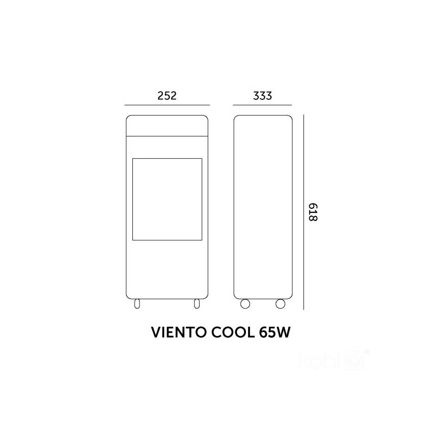 Pārnēsājams gaisa dzesētājs VIENTO COOL 65W/230V balts + tālvadības pults