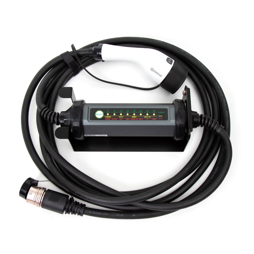 Pārnēsājams lādētājs elektromobiļiem ar 4 adapteri Tips 2 32A/480V 22kW 7m IP67