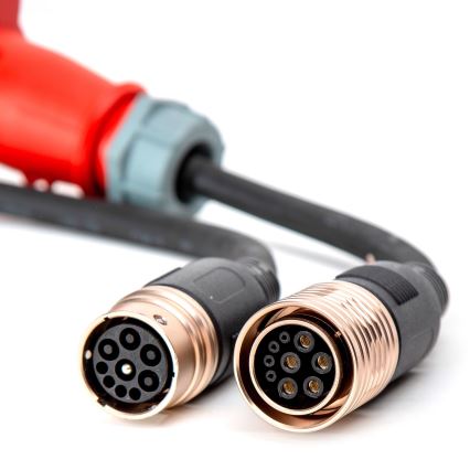 Pārnēsājams lādētājs elektromobiļiem ar 4 adapteri Tips 2 32A/480V 22kW 7m IP67