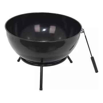 Pārnēsājams malkas ugunskura trauks 57x30 cm, melns