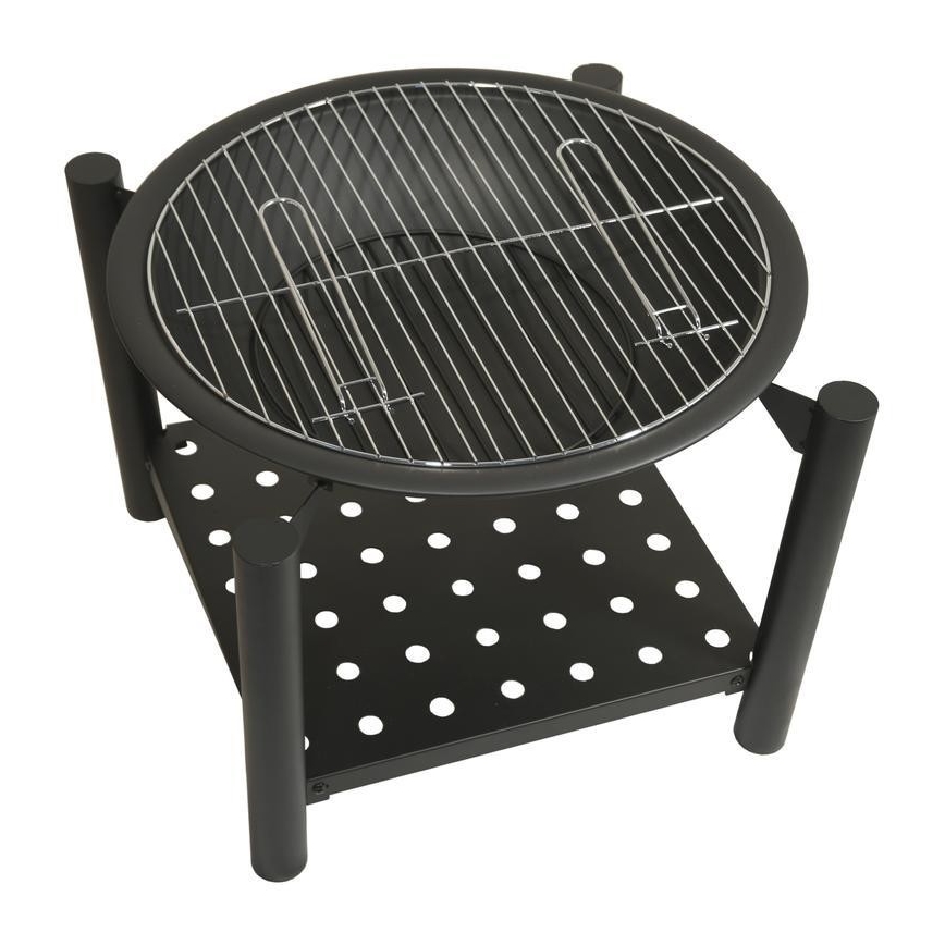Pārnēsājams malkas ugunskurs ar režģi 48 cm