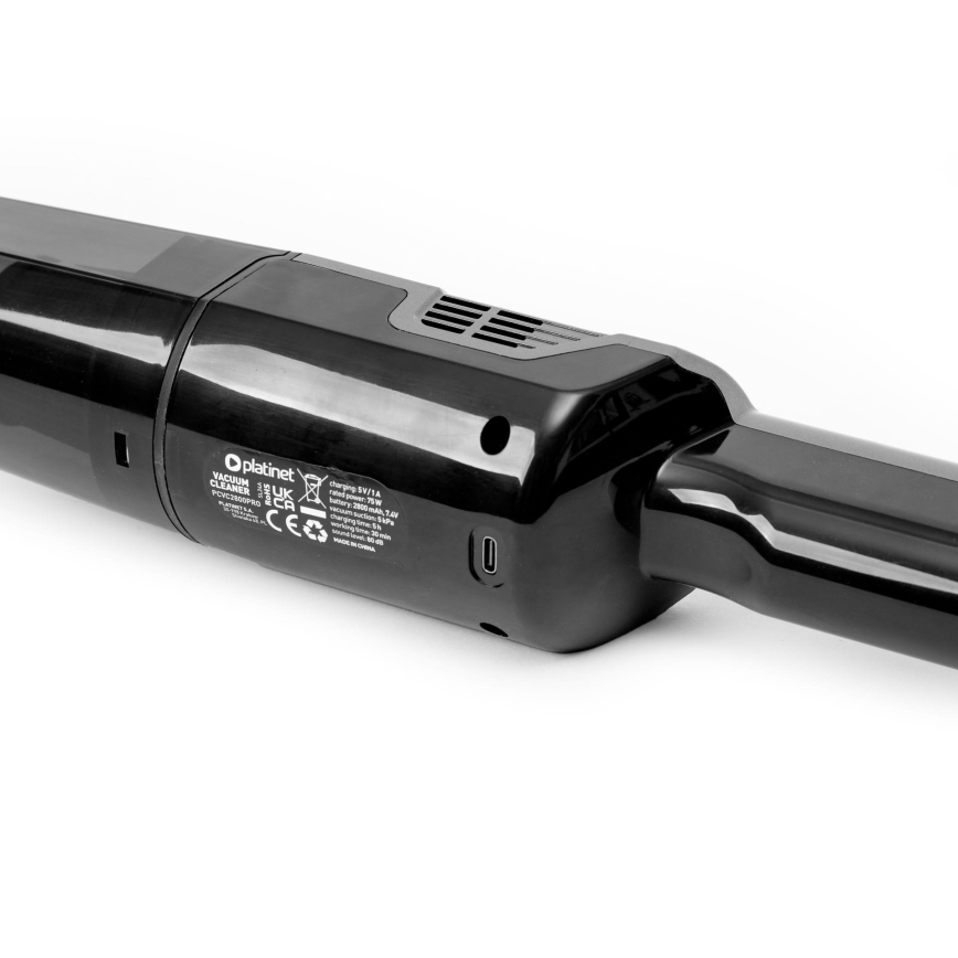 Pārnēsājams uzlādējams automašīnas putekļu sūcējs 75W/2800 mAh melna