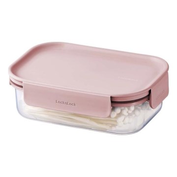 Pārtikas trauks CLASSIC PLUS 0,91 l rozā/caurspīdīgs