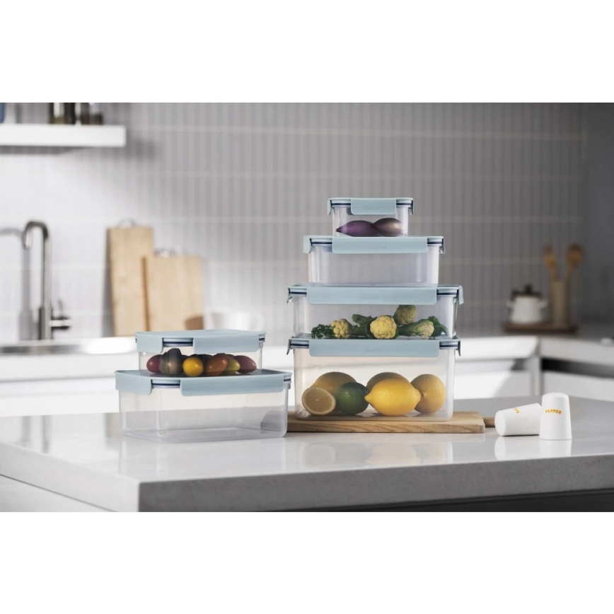 Pārtikas trauks CLASSIC PLUS 1,25 l zils/caurspīdīgs