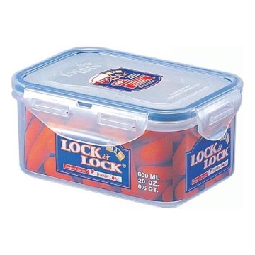 Pārtikas trauks LOCK 0,6 l zils/caurspīdīgs