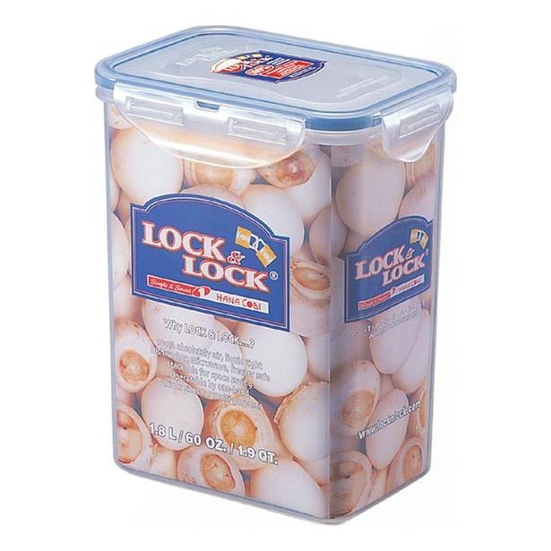 Pārtikas trauks LOCK 1,8 l zils/caurspīdīgs