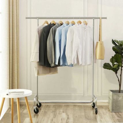 Pārvietojams pakaramais JEAN 110/150x160x45 cm sudraba krāsā