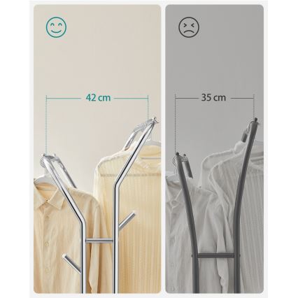 Pārvietojams stāvošs pakaramais LINEA, sudraba