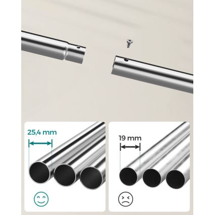 Pārvietojams stāvošs pakaramais LINEA, sudraba