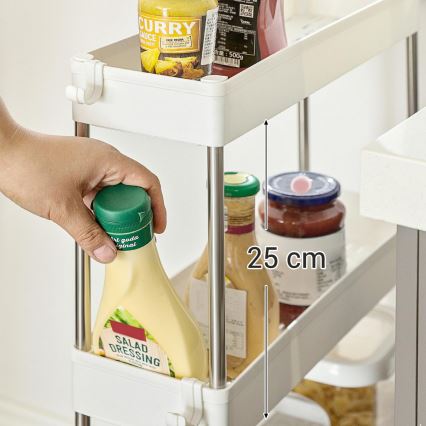 Pārvietojams uzglabāšanas ratiņš MARGE balts