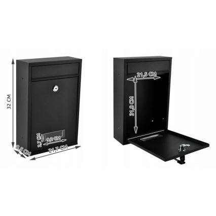 Pasta kaste 21,7x32 cm melna