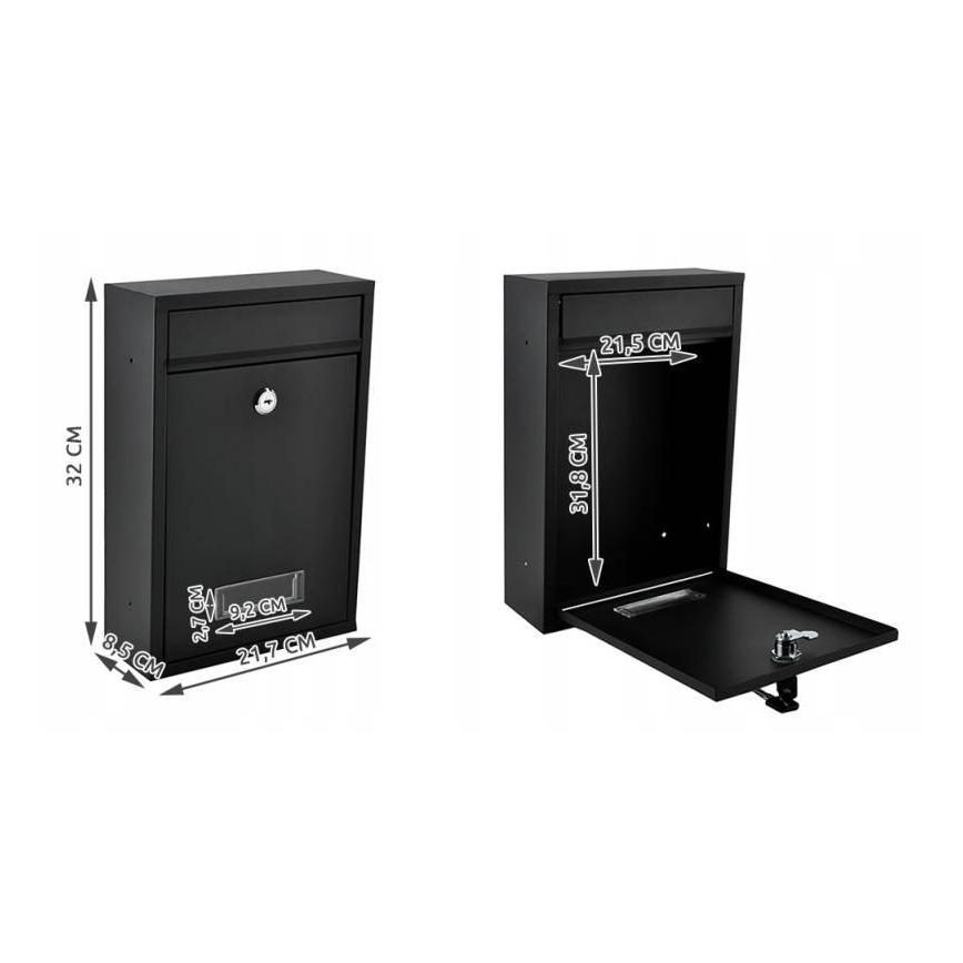 Pasta kaste 21,7x32 cm melna