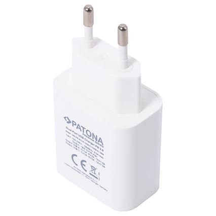 PATONA - Adapteris ar USB un USB-C izvadi 18W Strāvas padeve