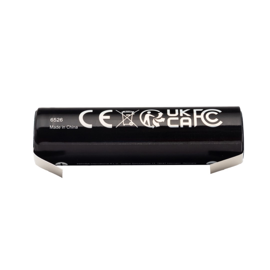PATONA - Akumulators 18650 Li-lon 3000mAh PREMIUM 3,7V ar slokšņu spailēm lodēšanai