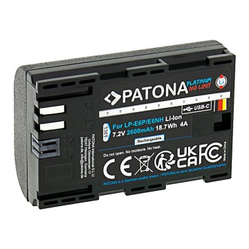 PATONA - Akumulators Canon LP-E6NH 2600mAh Li-Ion Platinum USB-C