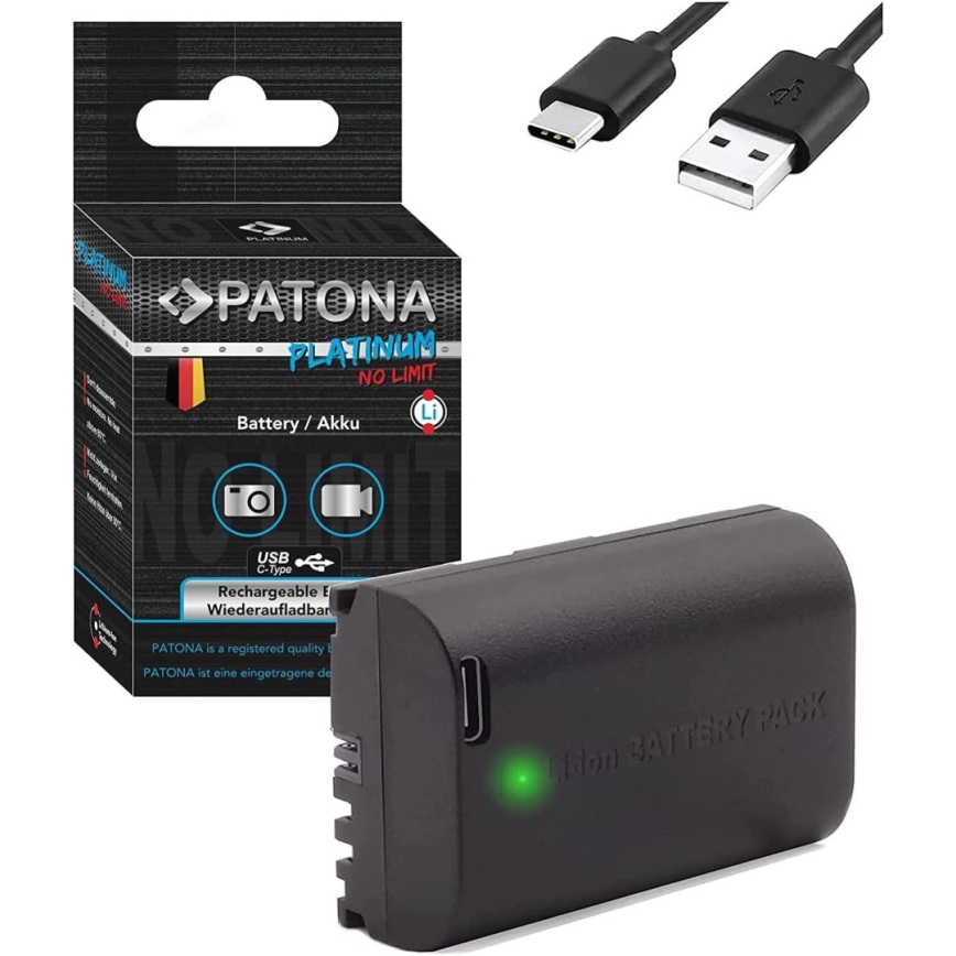 PATONA - Akumulators Canon LP-E6NH 2600mAh Li-Ion Platinum USB-C