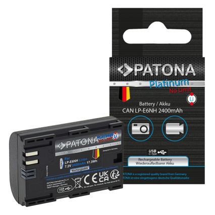 PATONA - Akumulators Canon LP-E6NH 2600mAh Li-Ion Platinum USB-C