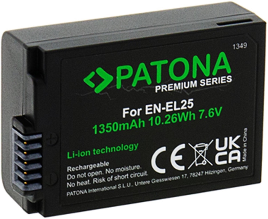 PATONA - Akumulators Nikon EN-EL25 1350mAh Li-Ion 7,6V Premium Z50/Z fc