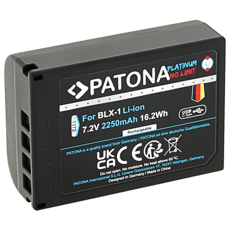 PATONA - Akumulators Olympus BLX-1 2400mAh Li-Ion Platinum USB-C uzlāde