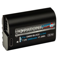 PATONA - Akumulators Panasonic DMW-BLK22 2400mAh Li-Ion Platinum USB-C lādētāju