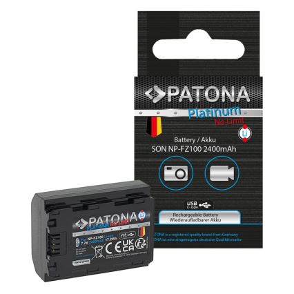 PATONA - Akumulators Sony NP-FZ100 2400mAh Li-Ion Platinum USB-C