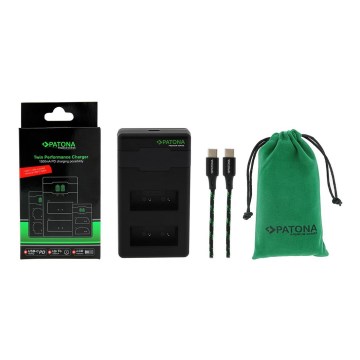 PATONA - Ātrā lādētāja Dual Fuji NP-W126 + USB-C kabelis 0,6m