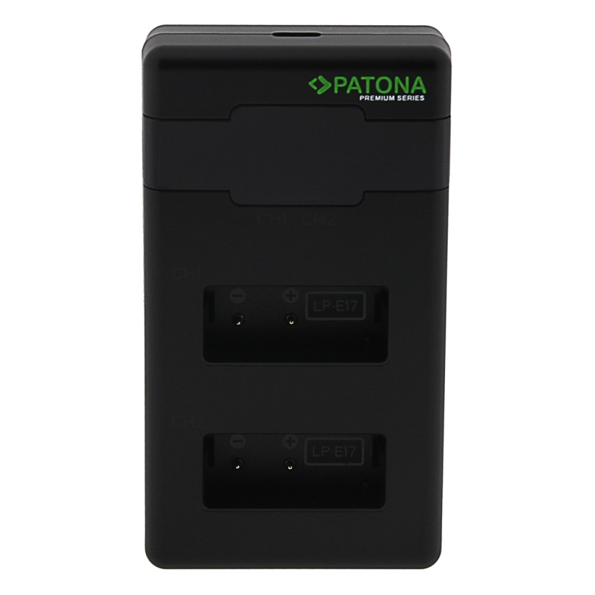 PATONA - Ātrs lādētājs Dual Canon LP-E17 + vads USB-C 0,6m