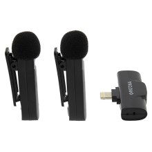 PATONA - KOMPLEKTS 2x Bezvadu mikrofons ar stiprinājumu iPhone tālruņiem USB-C 5V