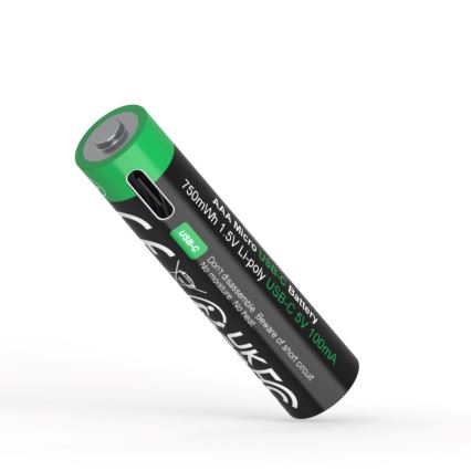 PATONA - KOMPLEKTS 4x Akumulators AAA/LR03 Li-Pol 500mAh 1,5V ar USB-C lādētāju
