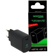 PATONA - Lādēšanas adapteris USB-C Power delivery 20W/230V melna