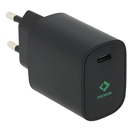 PATONA - Lādēšanas adapteris USB-C Power delivery 20W/230V melna