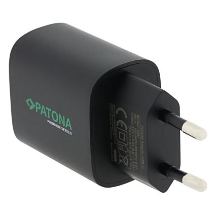 PATONA - Lādēšanas adapteris USB-C Power delivery 20W/230V melna