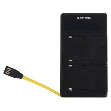 PATONA - Lādētājs Dual Sony NP-F970/F960/F950 USB
