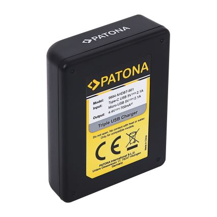 PATONA - Lādētājs Triple GoPro Hero 9 AHDBT901